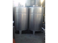 Réservoir d'eau cylindrique modulaire en acier inoxydable de 5000 L - 0