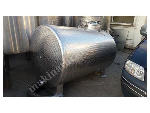 Réservoir d'eau cylindrique modulaire en acier inoxydable chromé de 2 tonnes