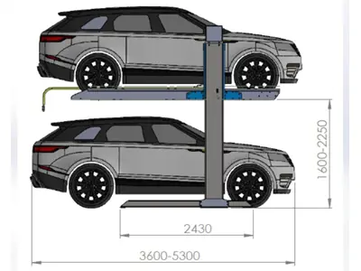2 Katlı 3 Ton Mekanik Otopark Sistemi