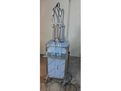 1 Litre Dipten Dolum Yarı Otomatik 2 Nozullu Sıvı Dolum Makinesi  - 3