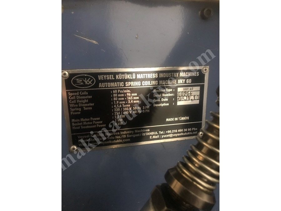 Bed Spring Helix and Spring Stringing Machine
