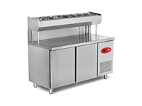 4 Adet 400X600 Mm Tray Pizza Salad Preparation Cabinet - 0