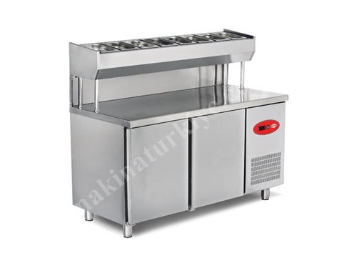 4 Adet 400X600 Mm Tray Pizza Salad Preparation Cabinet