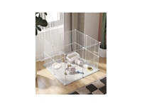 Cage de jeu modulaire pour animaux de compagnie en métal blanc 16 Panneaux Hodbehod - 0