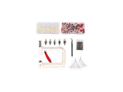 Hodbehod Handheld Pearl Setting Machine Bead Setting Tool 1000 Pcs White And Colored Pearls 