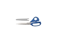 Blue Plastic Handle Fabric Scissors with 25 cm Sheath - 0