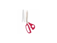Ножницы для ткани с пластиковой ручкой, покрытой розовым чехлом, длиной 23 см - 0
