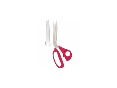 Ножницы для ткани с пластиковой ручкой, покрытой розовым чехлом, длиной 23 см