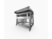 Koza 120x120 cm 1 Storey Electrical Deck Oven with Table - 0