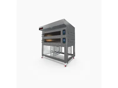 Koza 120x120 cm 2 Storey Electrical Deck Oven with Table