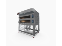 Koza 120x200 cm 2 Storey Electrical Deck Oven with Stand - 0