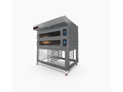 Koza 120x200 cm 2 Storey Electrical Deck Oven with Stand