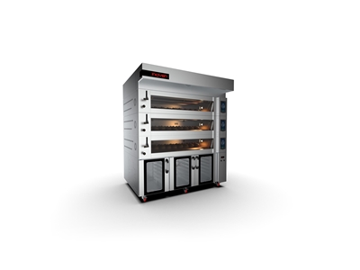Koza 120x200 cm 3 Storey Electrical Deck Oven with Fermentation - 3
