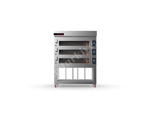 Koza 120x200 cm 3 Storey Electrical Deck Oven with Stand 