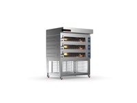 Koza 120x120 cm 3 Storey Electrical Deck Oven with Stand - 2