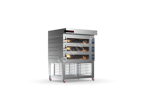 Koza 120x120 cm 3 Storey Electrical Deck Oven with Stand