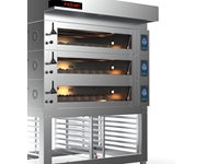 Koza 120x80 cm 3 Storey Electrical Deck Oven with Stand - 3