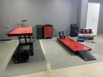 1100 mm Teker Sabitlemeli Motosiklet Lifti - 8