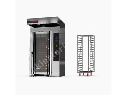 Nicea 15 Tray Electrical Rotary Convection Oven with Trolley