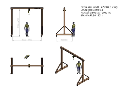 Emkv-2.0 Mobil Köprülü Vinç - 1