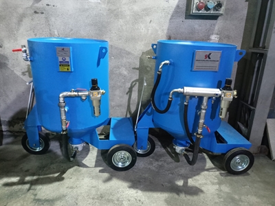 50 Kg Silis Kum Manuel Havalı Mermer Kumlama Makinası - 1