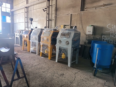 900x750x750 mm Standart Tablalı Mermer Kumlama Makinası - 14