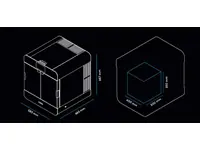 400x300x350 mm Baskı Alanlı Plastik 3D Yazıcı