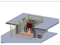 Plattform 130 cm x 130 cm H: 1 Meter Scherenhubtisch für Behinderte - 1