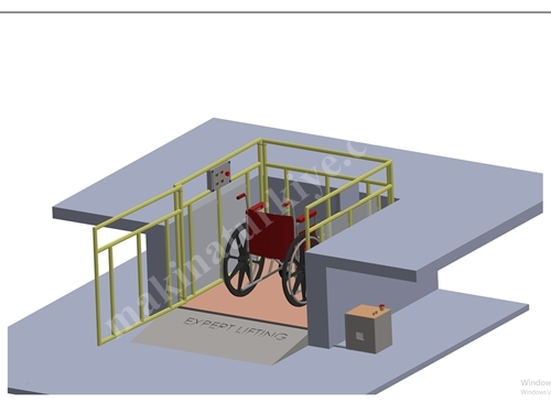 Plattform 130 cm x 130 cm H: 1 Meter Scherenhubtisch für Behinderte