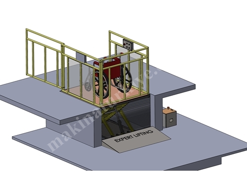 Платформа 130 см х130 см H:1 м Складная инвалидная платформа