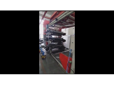 120 cm 6 Renk Stack Tipi Flexo Baskı Makinası - 0