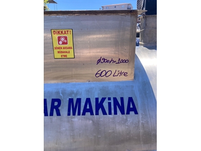 600 Litre Yatay Isıtmalı Sıvı Depolama Ve Karıştırma Mikseri - 18
