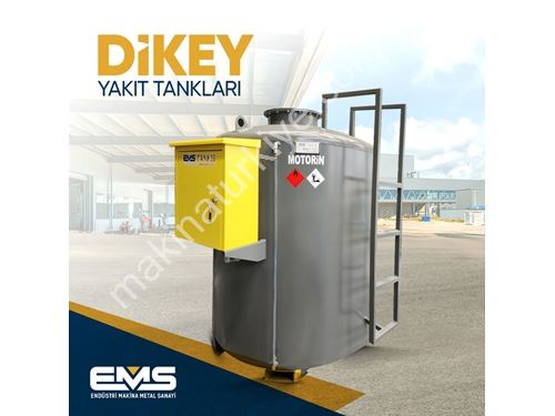 1.000 Litre Yerüstü Pompa Donanımlı Dikey Yakıt Tankı 