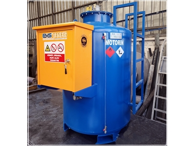 1.000 Litre Yerüstü Pompa Donanımlı Dikey Yakıt Tankı  - 3