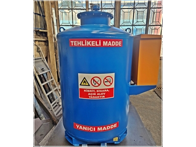 1.000 Litre Yerüstü Pompa Donanımlı Dikey Yakıt Tankı  - 4