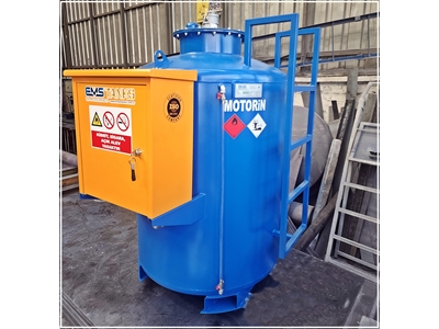 1.000 Litre Yerüstü Pompa Donanımlı Dikey Yakıt Tankı  - 5