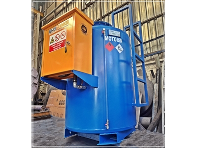 1.000 Litre Yerüstü Pompa Donanımlı Dikey Yakıt Tankı  - 1