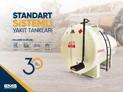15.000 Litre Tek Cidarlı Silindirik Dökme Yakıt Tankı