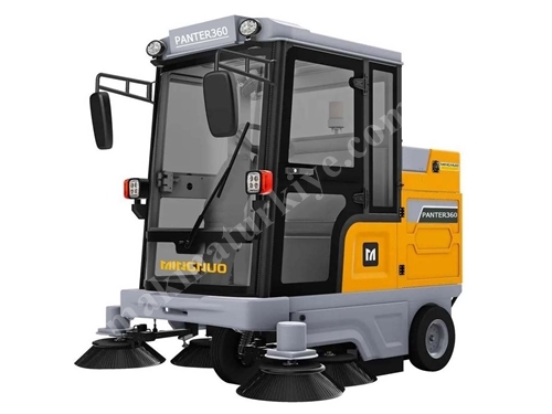 Closed Cabin Electric Street And Road Sweeper With 300 Liter Garbage Capacity