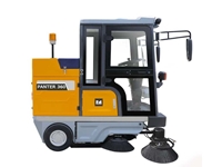 Closed Cabin Electric Street And Road Sweeper With 300 Liter Garbage Capacity - 0