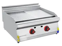 800x700x300 cm Edge Countertop Gas Half-Channel Industrial Grill