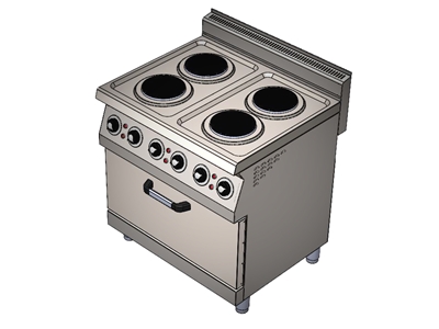 Cuisinière électrique Edge 800x700x850 cm - 0