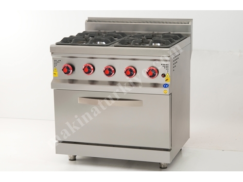 4-Burner Gas Stove with Cabinet