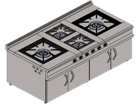 6-Burner Gas Cooktop with Cabinet (2010) - 0