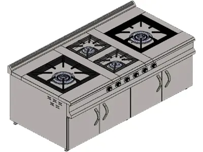 6-Burner Gas Cooktop with Cabinet (2010)