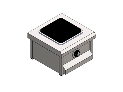 Одноконфорочная электрическая варочная панель размером 500x600x250 см - 0