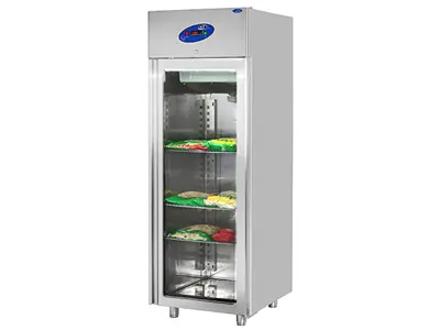 Вертикальный холодильник с положительной температурой и стеклянной дверцей 600 литров
