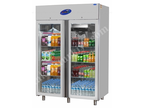 1400 Liter Vertical Negative Glass Door Refrigerator