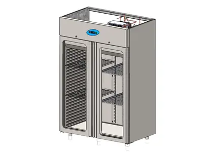 1400 Liter Negative Glass Door Self Shelf Monoblock Vertical Refrigerator