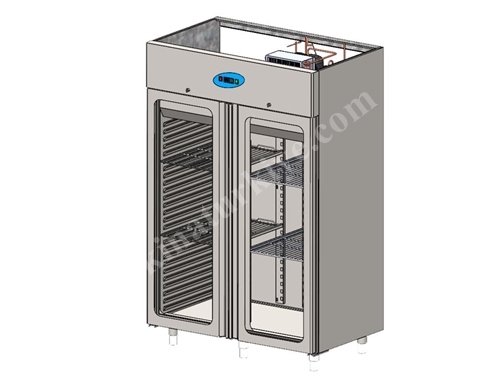 1400 Liter Negative Glass Door Self Shelf Monoblock Vertical Refrigerator